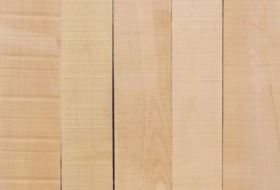 Front face of A class beech boards