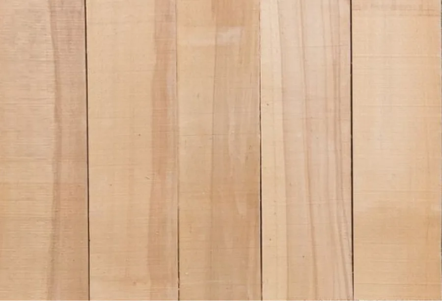 Front face of B class beech boards